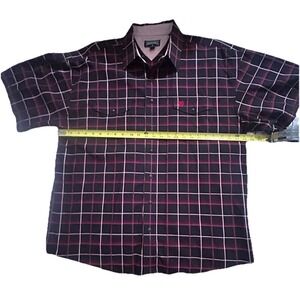 XL Men's PANHANDLE SHORT SLEEVE POCKET BUTTON UP Black Snap Western Shirt